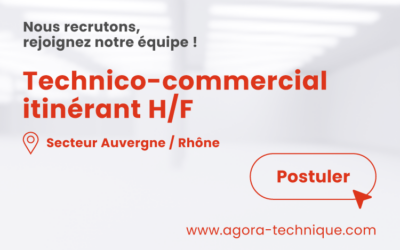 Technico-commercial itinérant H/F – Auvergne / Rhône